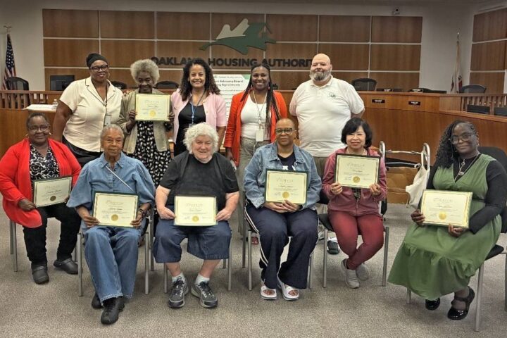 Members of the Oakland Housing Authority’s (OHA) Resident Advisory Board (RAB) received certificates for advance recognition of their leadership, dedication and commitment for fiscal year 2027.